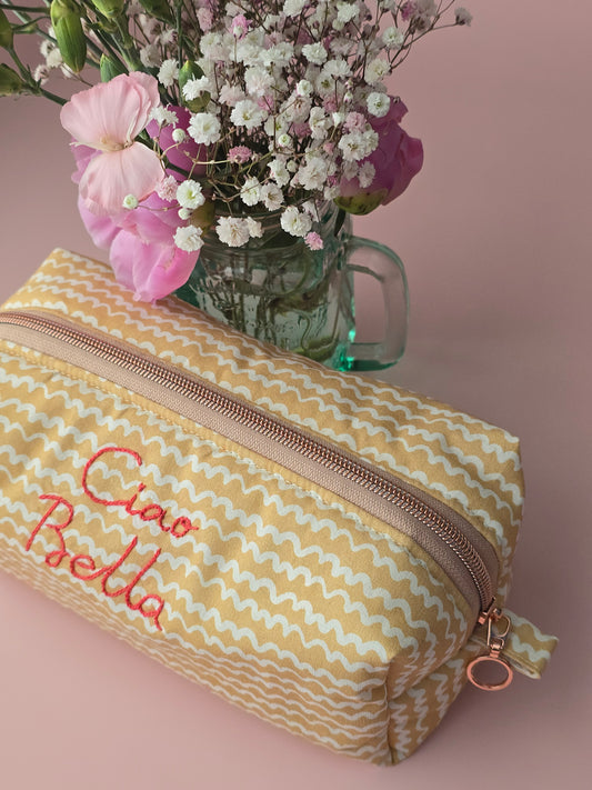 Ciao Bella Cosmetic Pouch – Yellow Waves