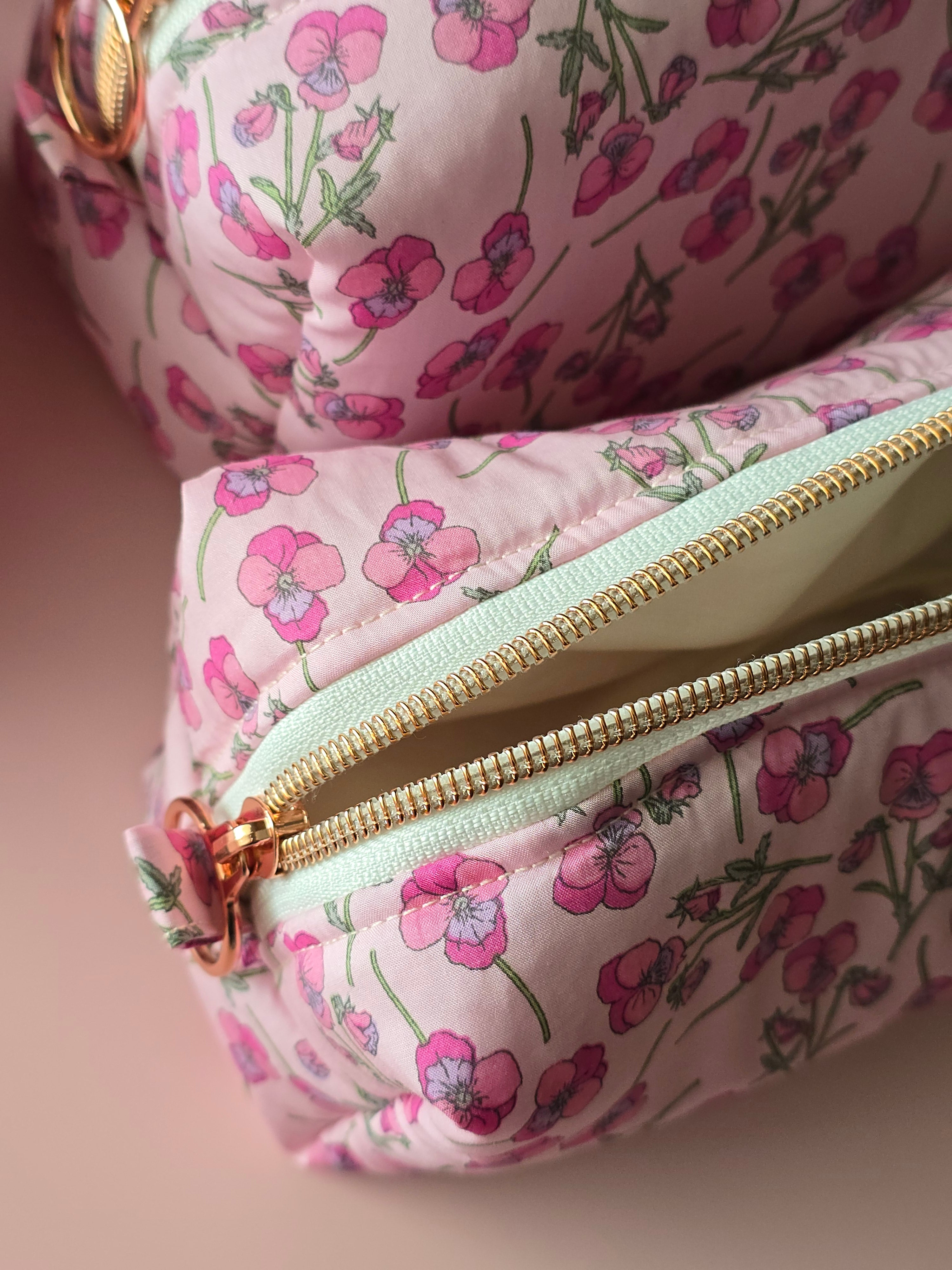Pink Blossom Zipper Pouch Set 🌸