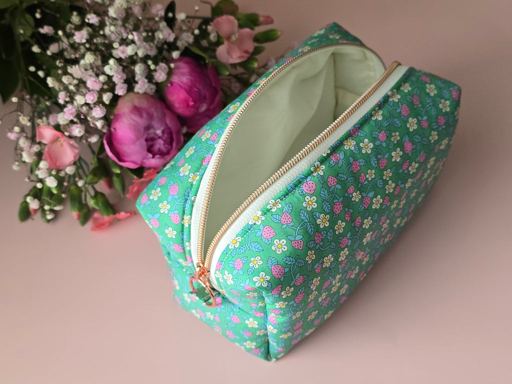 Strawberry Garden Cosmetic Bag Set 🍓🌼