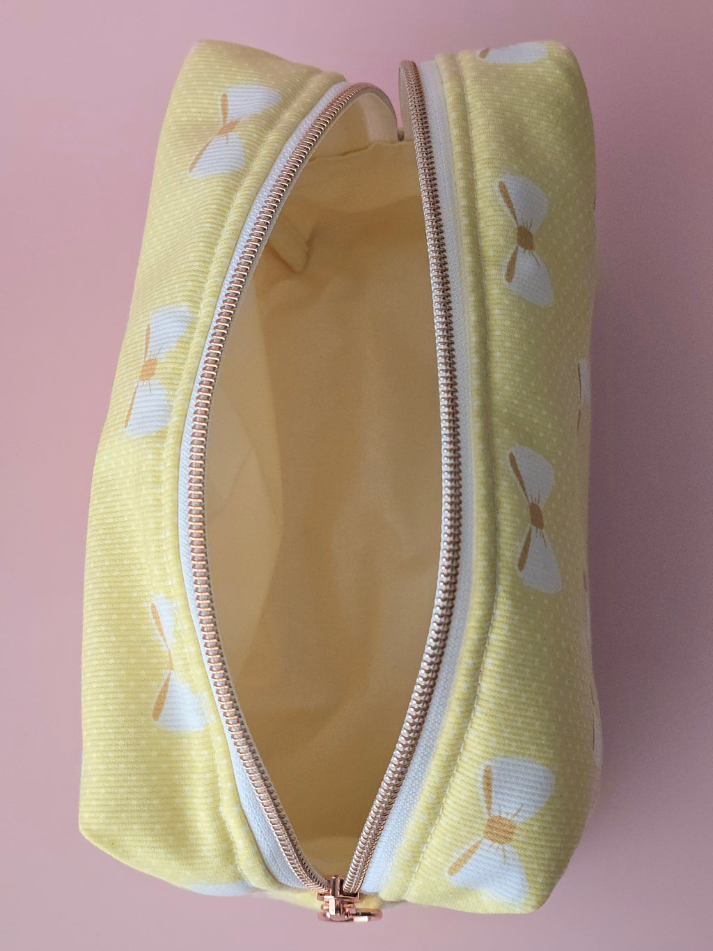 Yellow Bow Cosmetic Bag