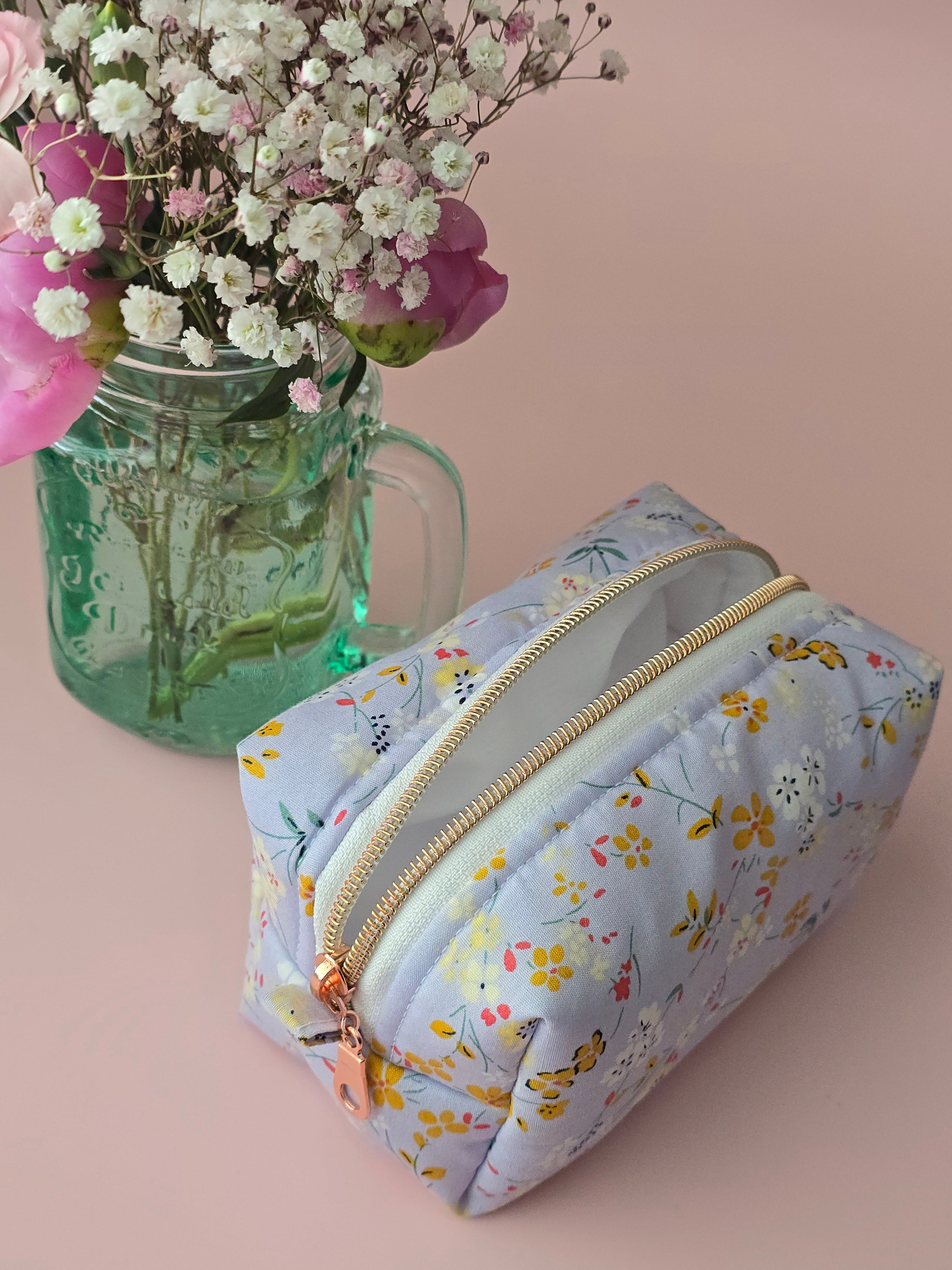 Cosmetic Floral Pouch