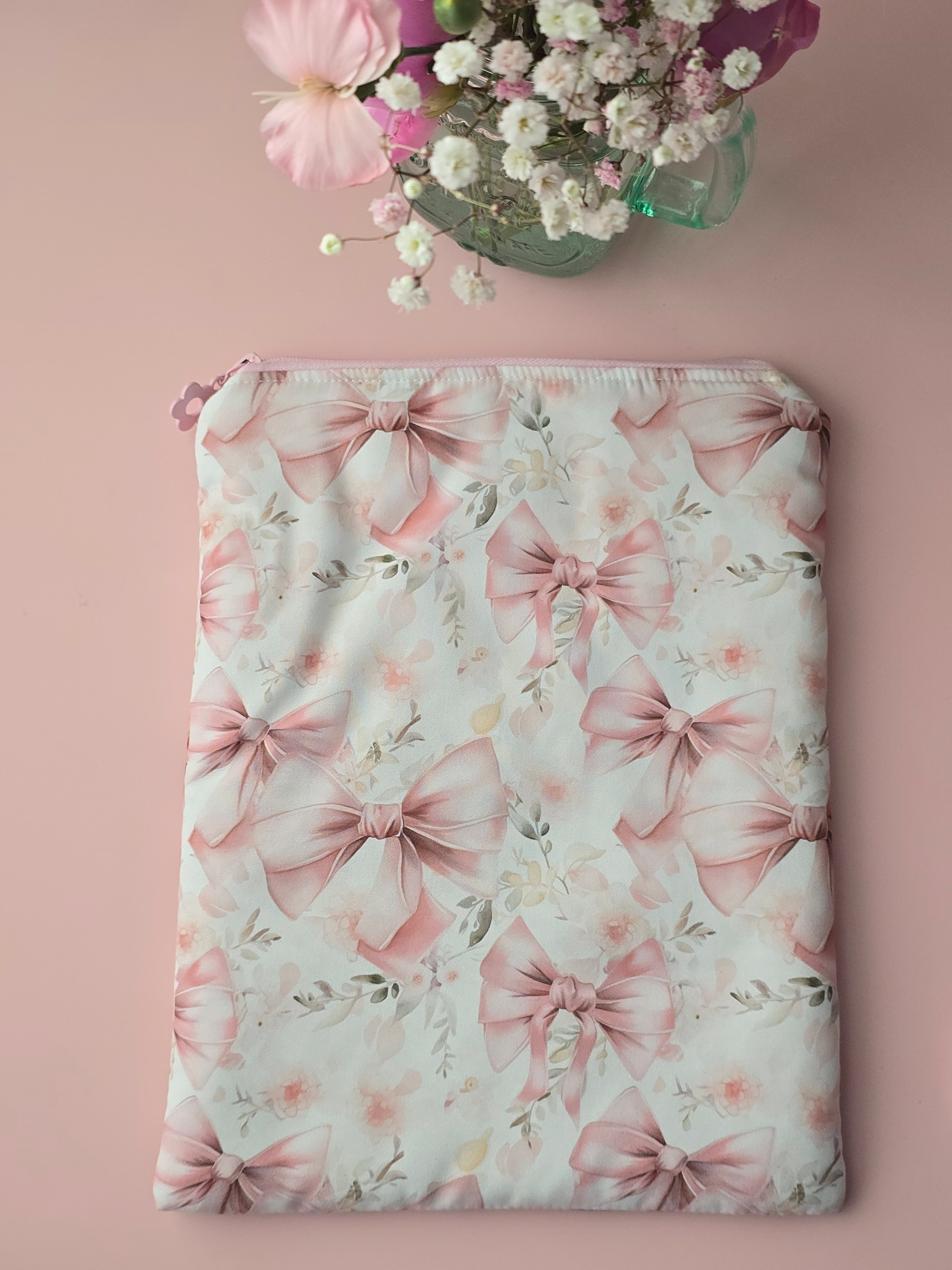 Pink Floral Book Sleeve