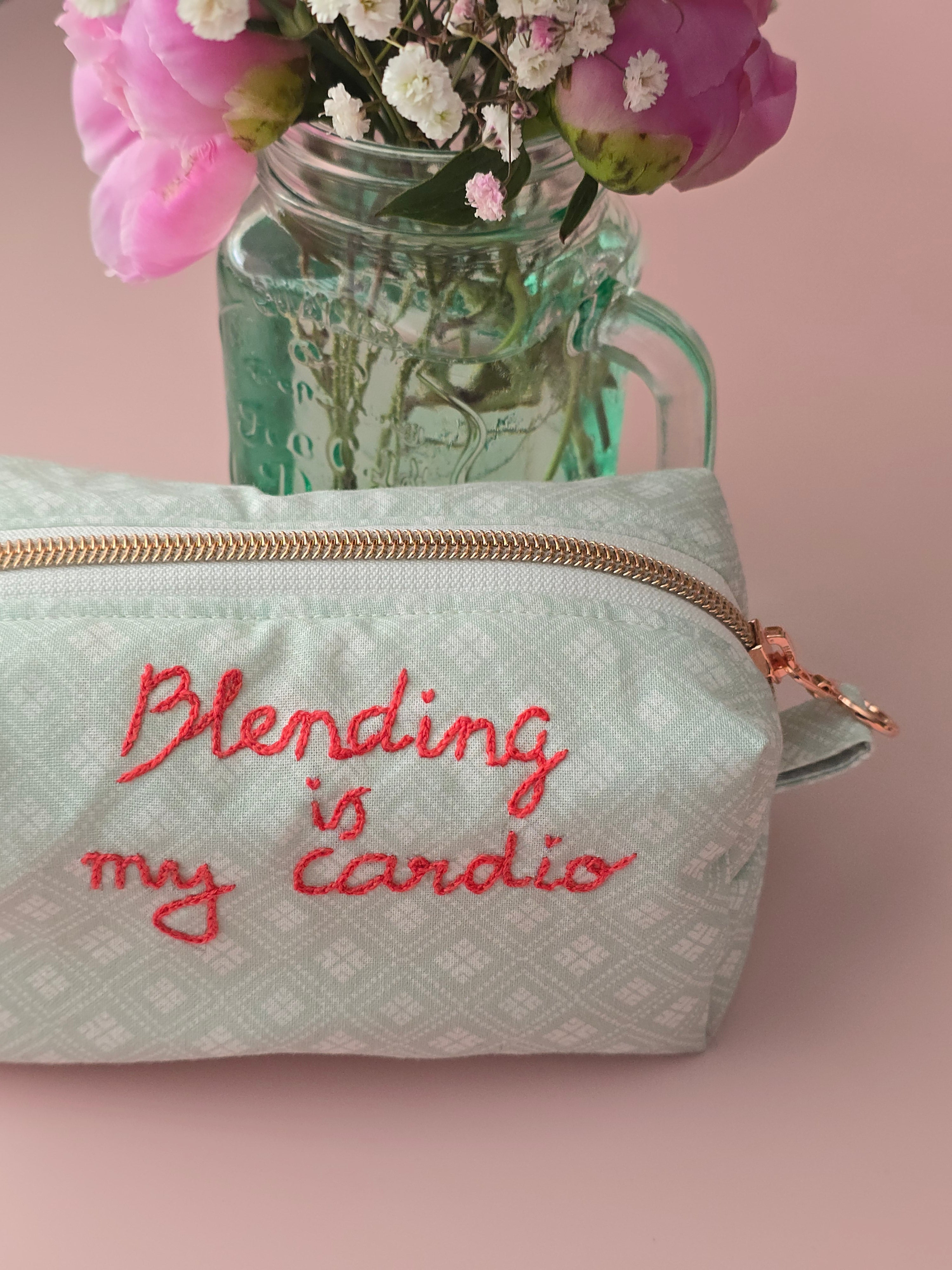 Blending Is My Cardio Makeup Pouch