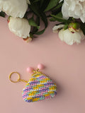Rainbow Crochet Coin Purse pink 💗