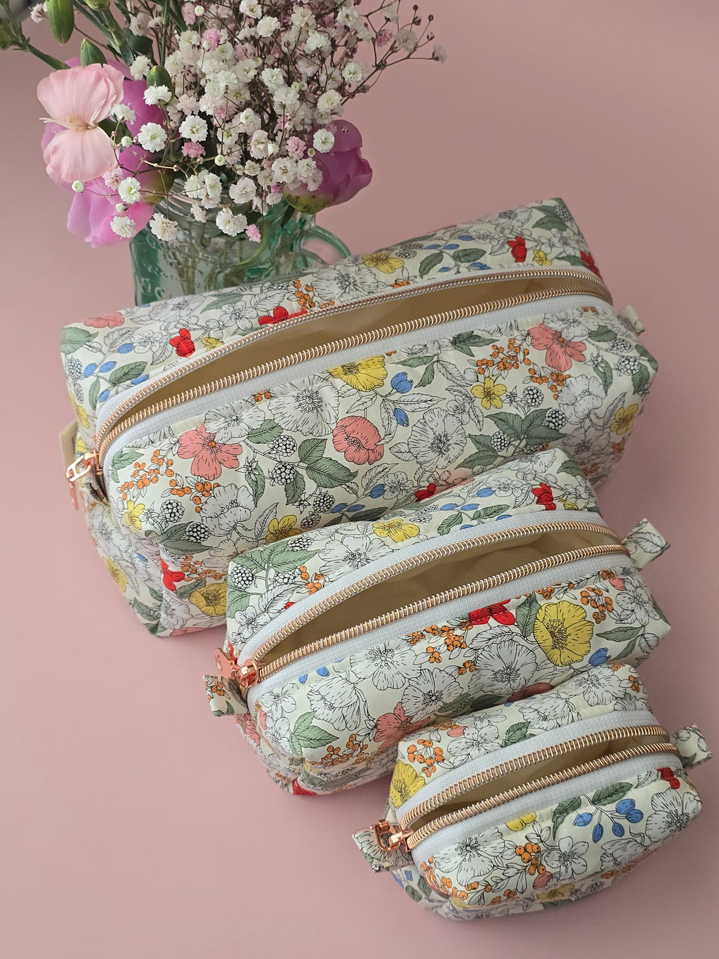 Liberty Floral Pouch Set