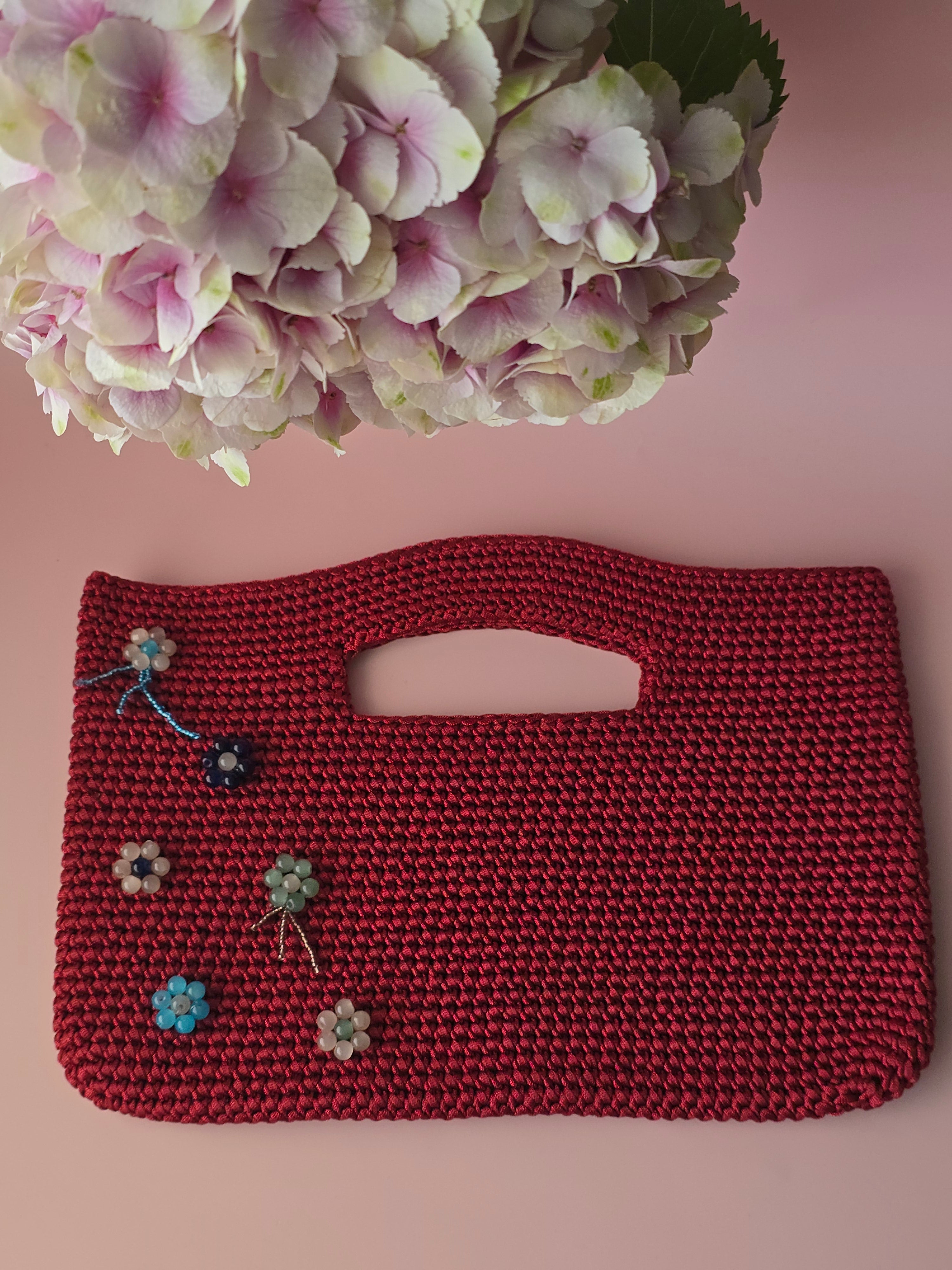 Cherry Bloom Crochet Bag