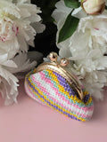 Pastel Rainbow Crochet Coin Purse