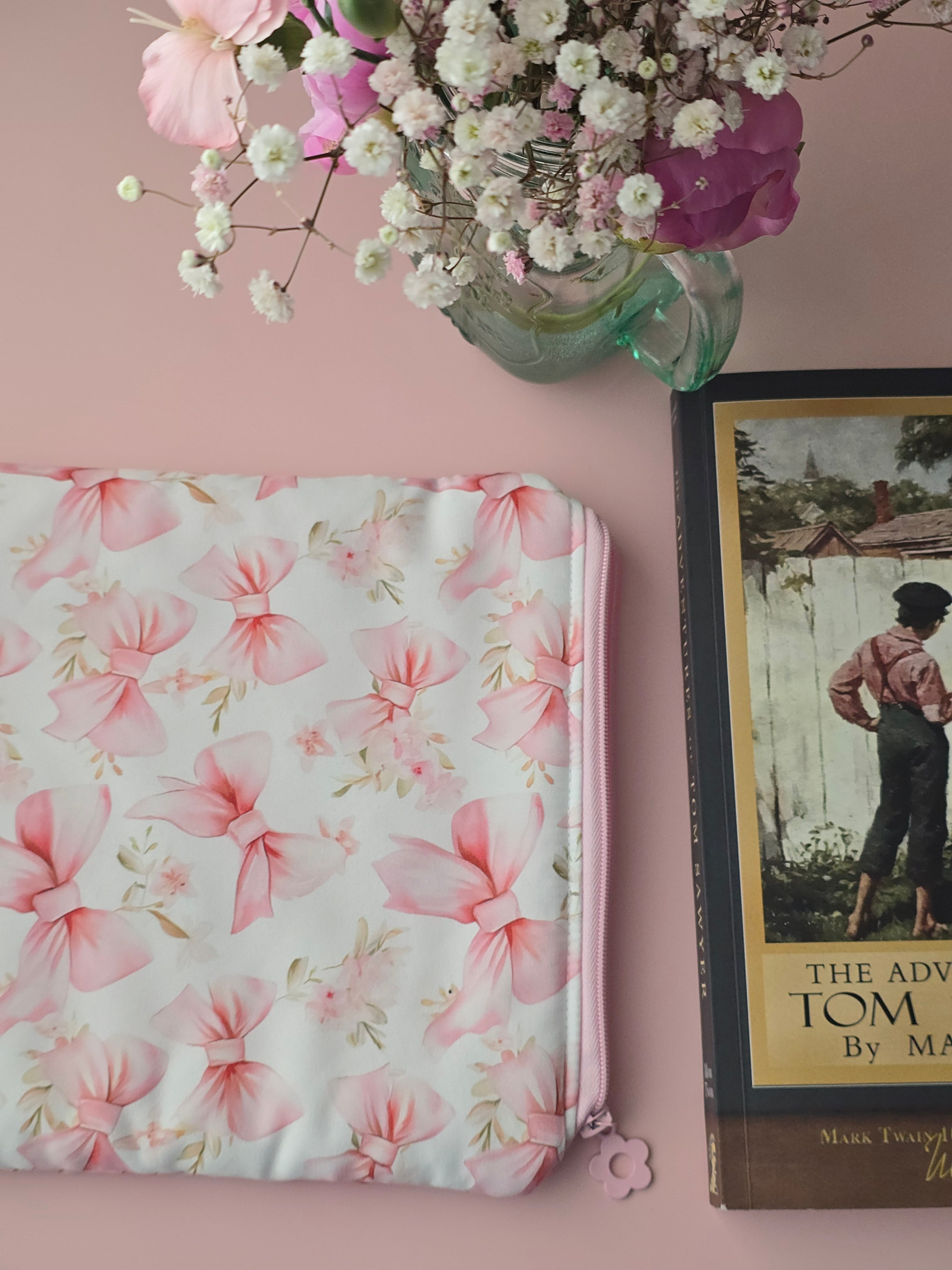 Pink Bow Tablet & Book Sleeve