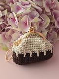 Mini Crochet Coin Purse – Chocolate Cream