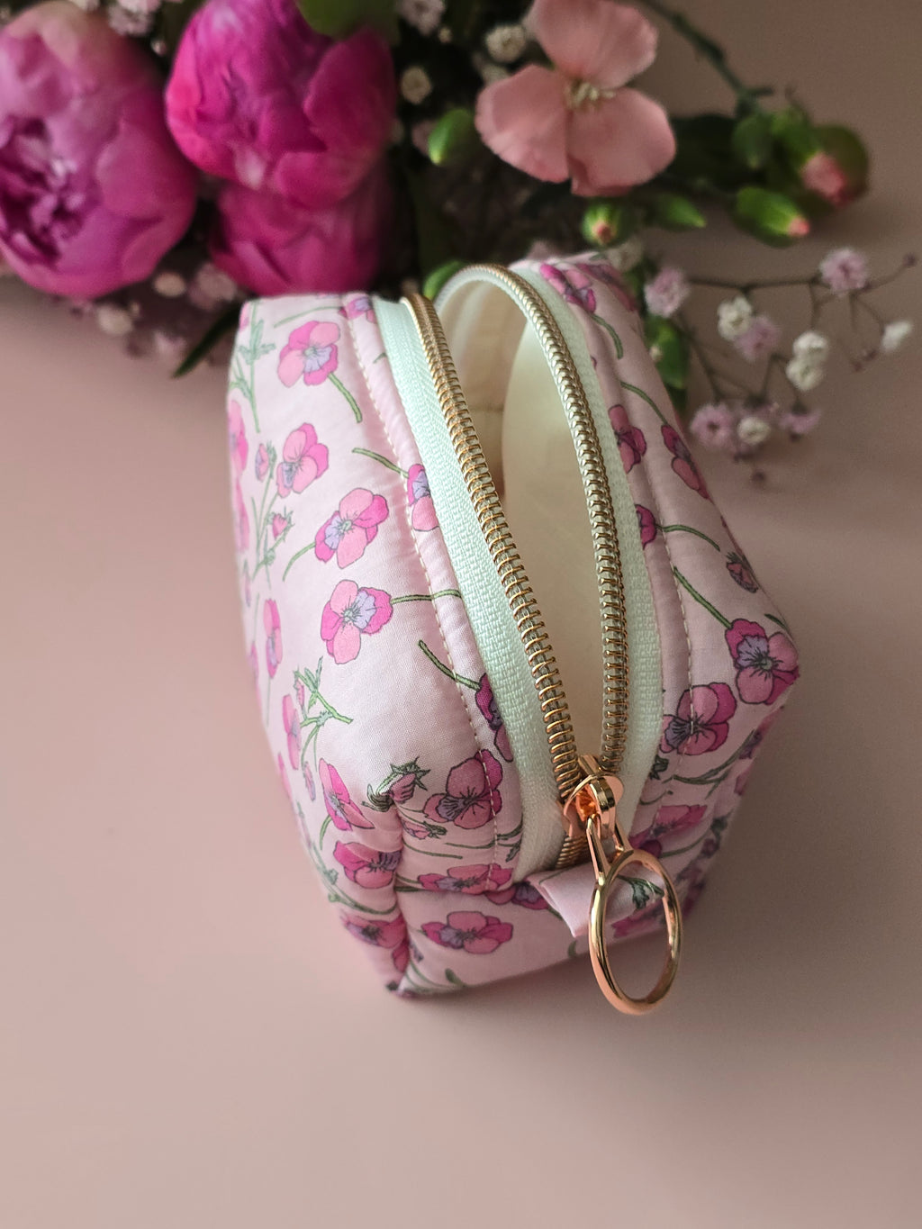 Pink Blossom Zipper Pouch Set 🌸