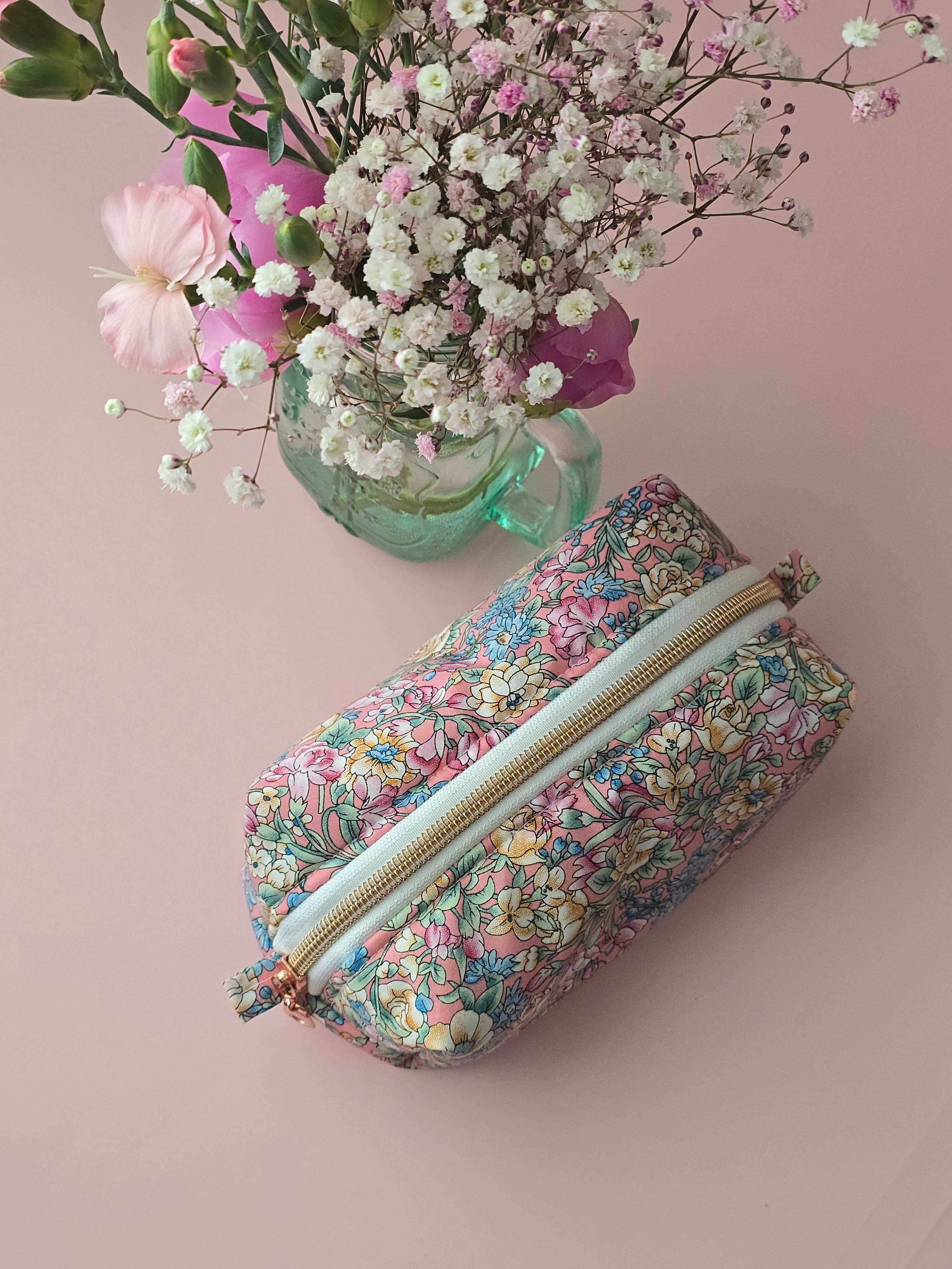 Floral Handmade Zipper Pouch 🌸