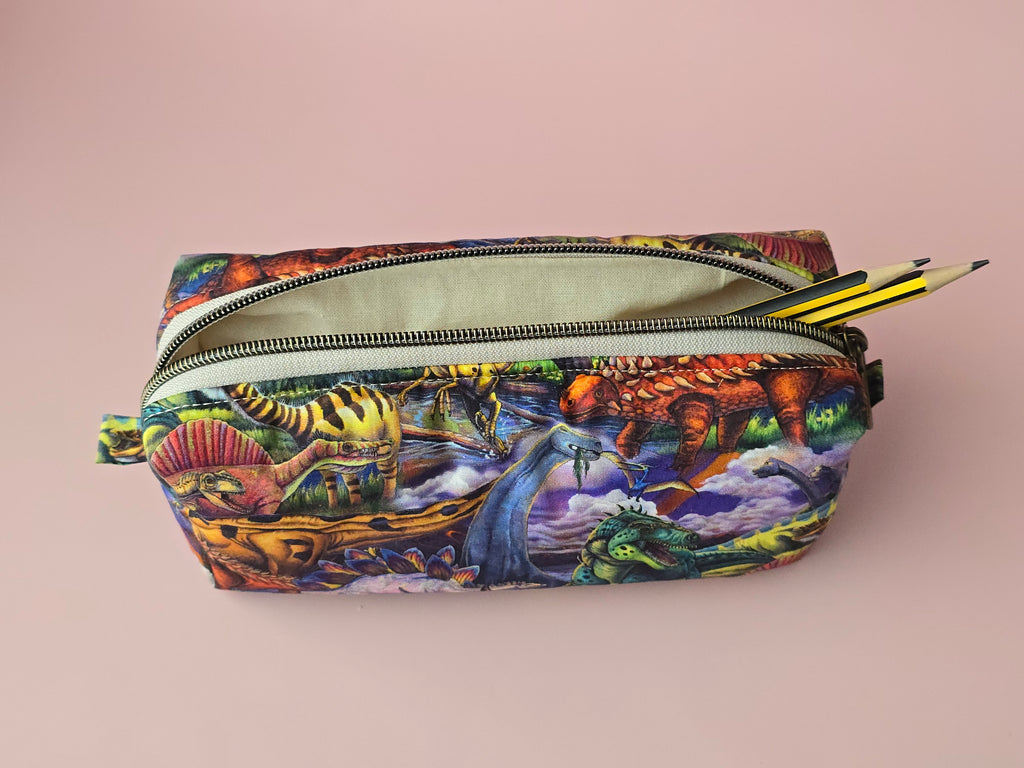 Dinosaur Pencil Case / Cosmetic Pouch