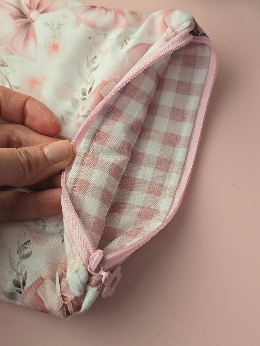 Pink Floral Book Sleeve