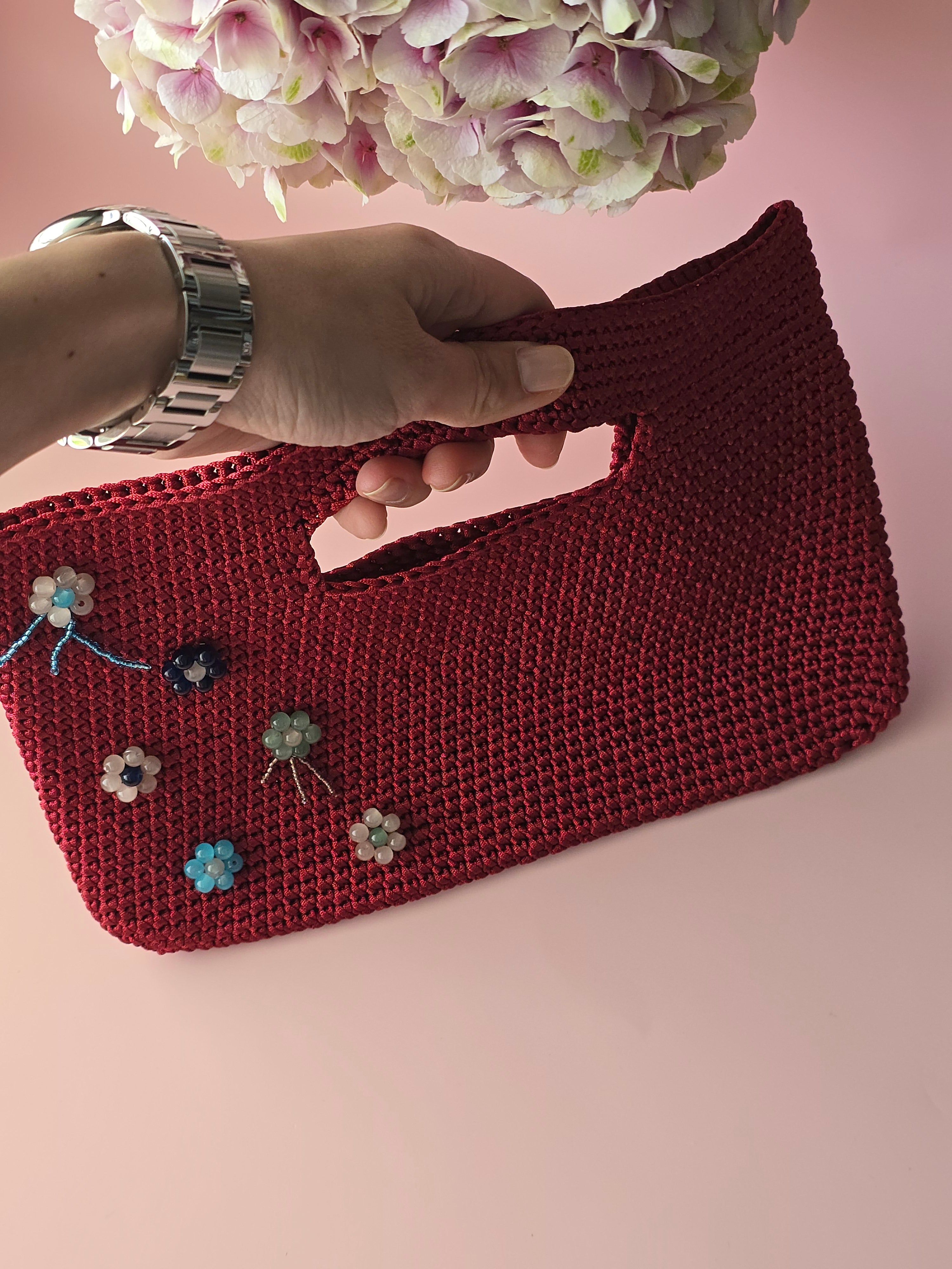 Cherry Bloom Crochet Bag
