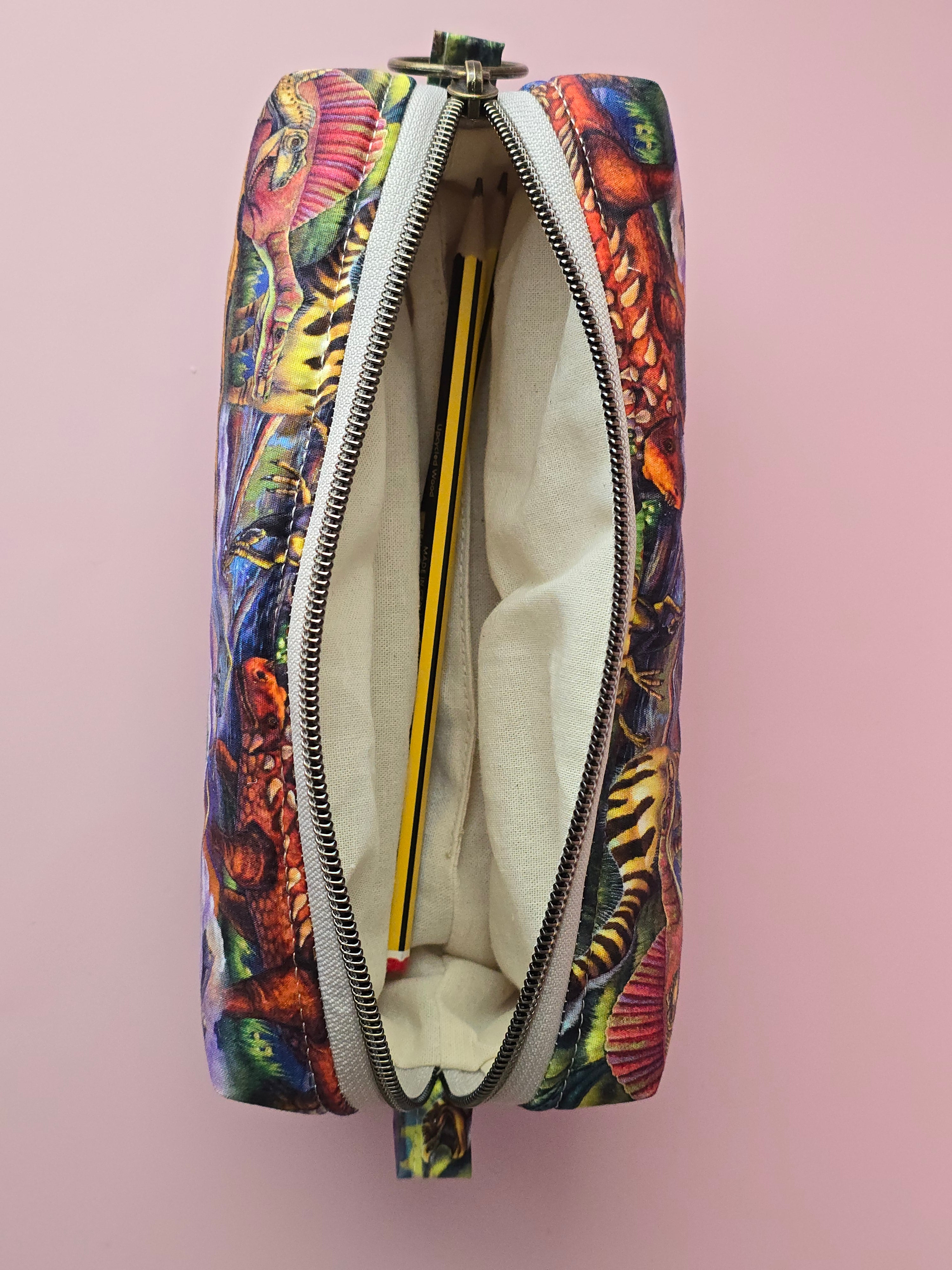 Dinosaur Pencil Case / Cosmetic Pouch