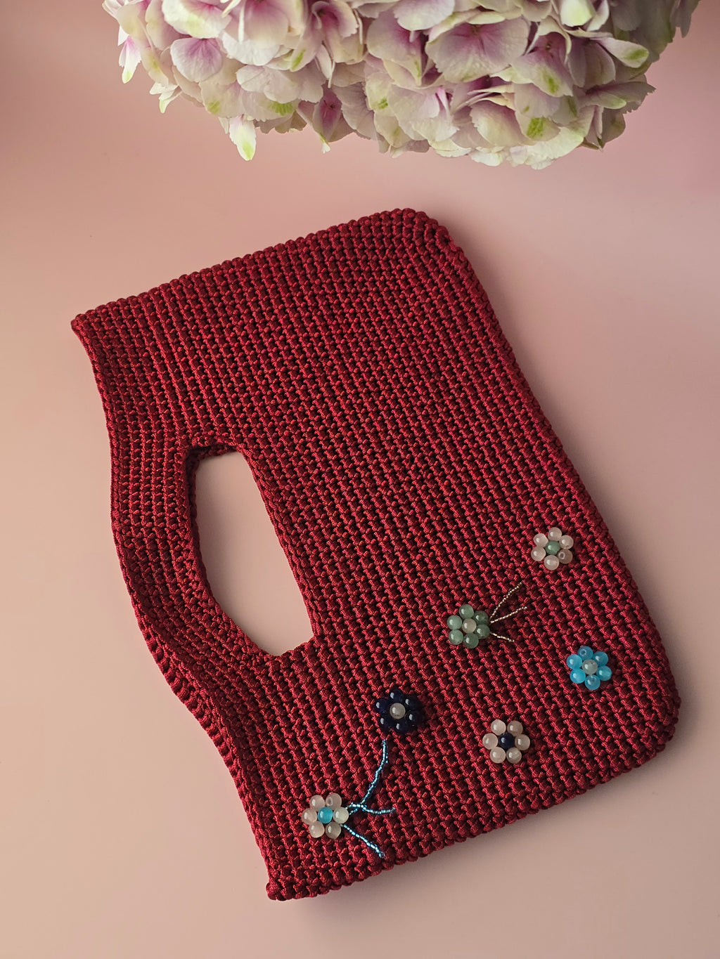 Cherry Bloom Crochet Bag