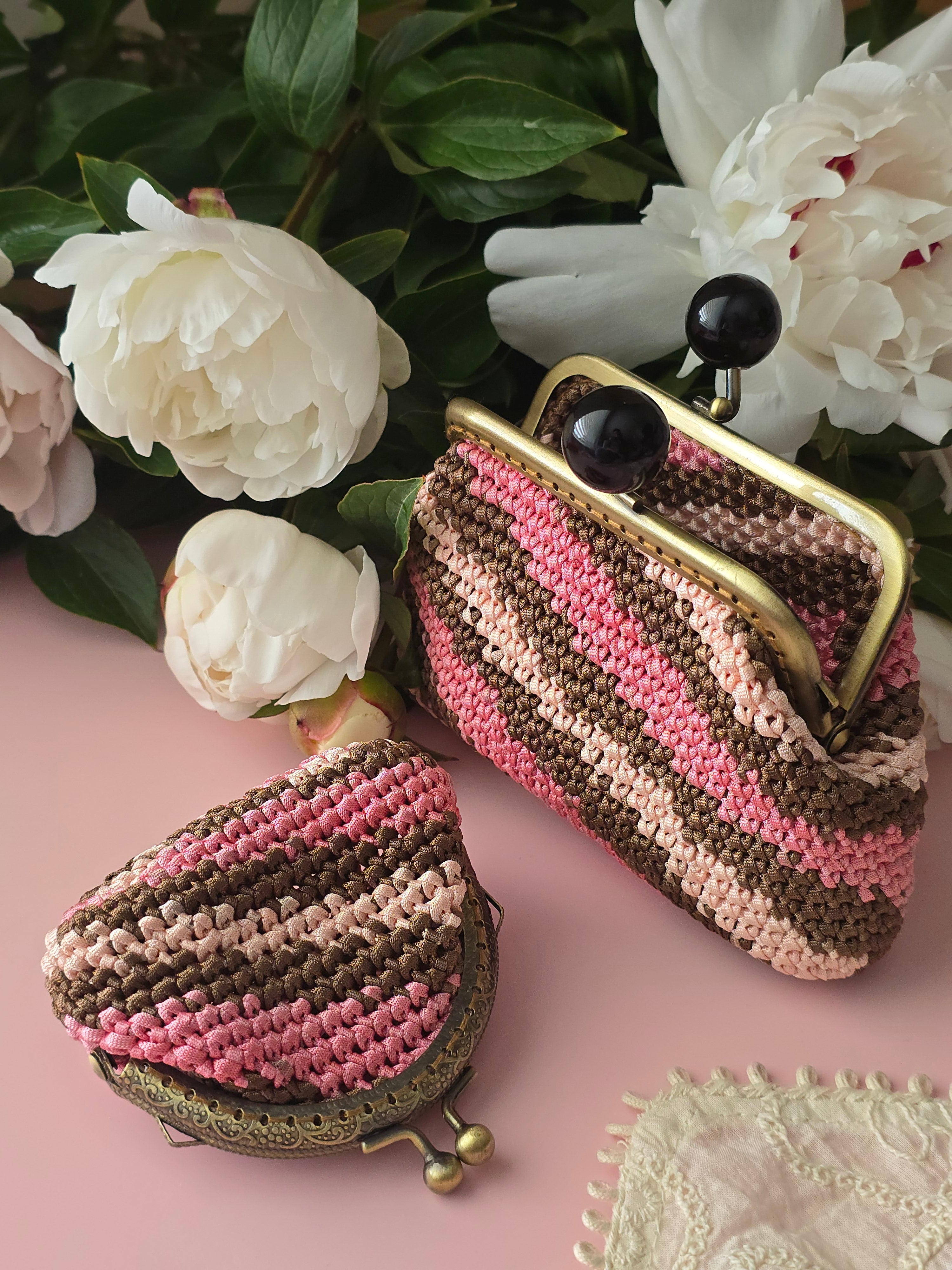 Rosewood Crochet Coin Purse Set