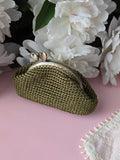 Olive Green Crochet Coin Purse