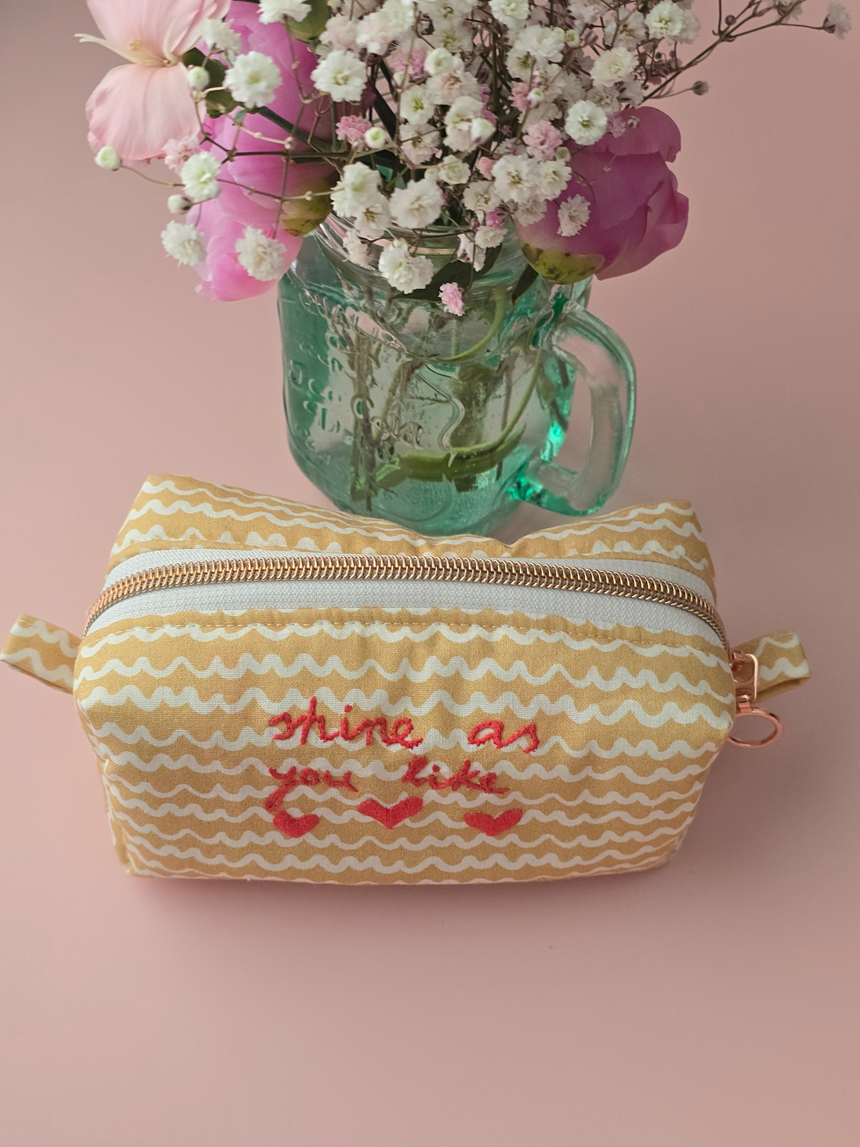 Shine As You Like – Handmade Cosmetic Pouch