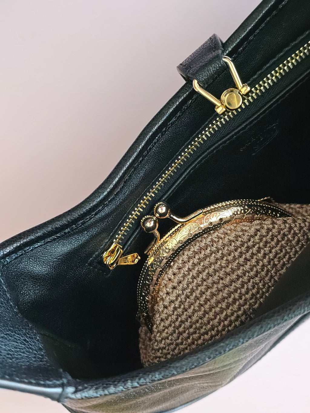 Golden Sand Crochet Coin Purse