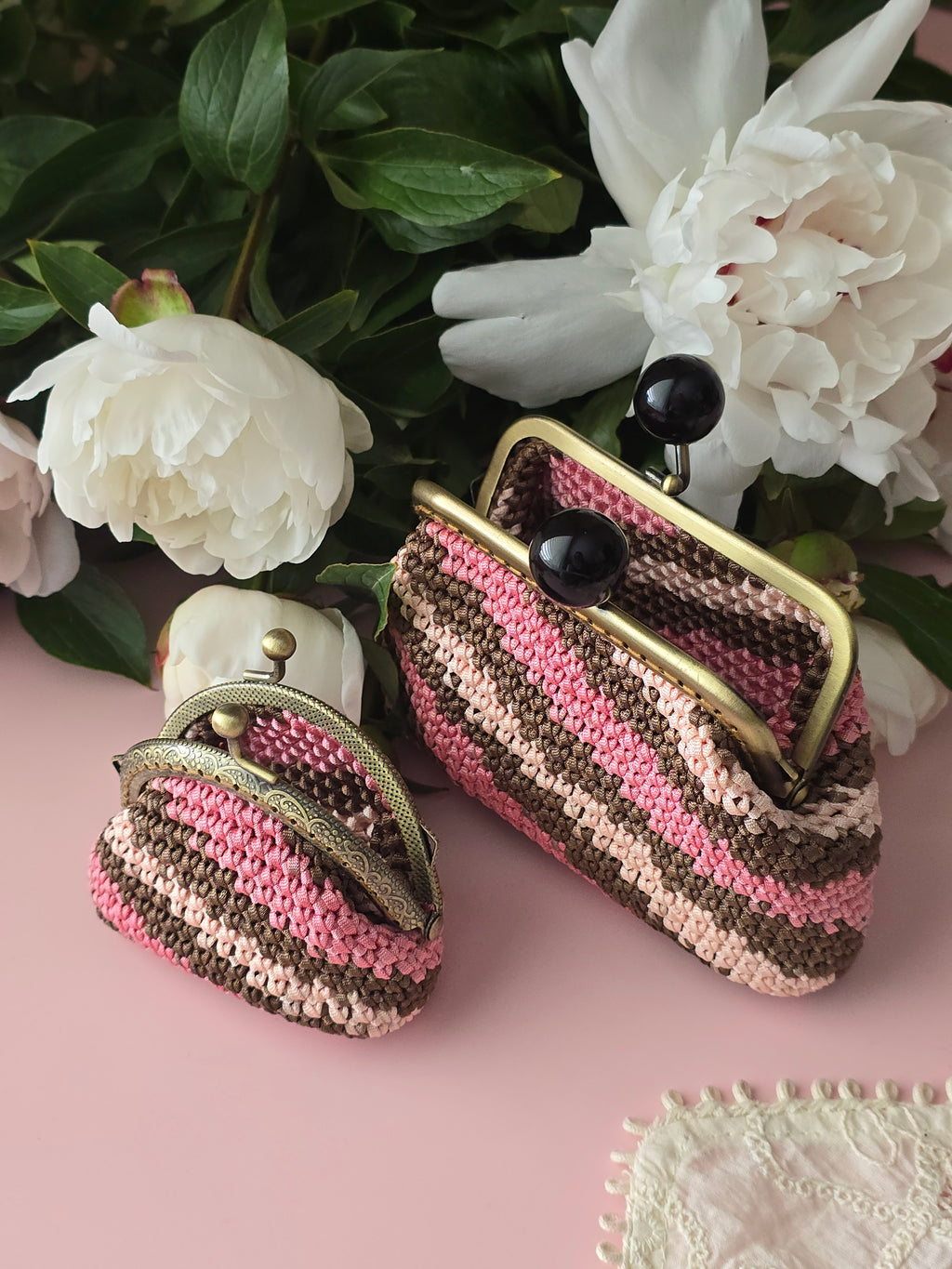 Rosewood Crochet Coin Purse Set