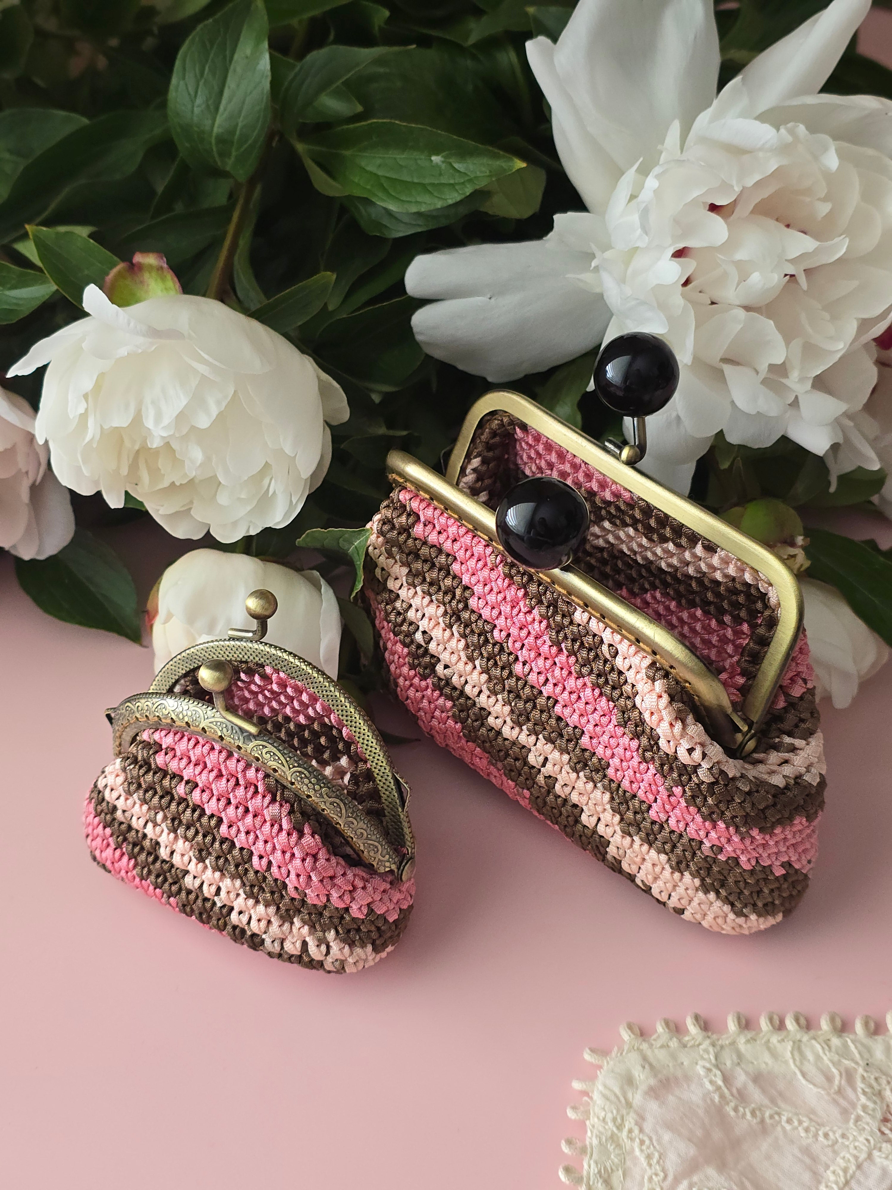 Rosewood Crochet Coin Purse Set