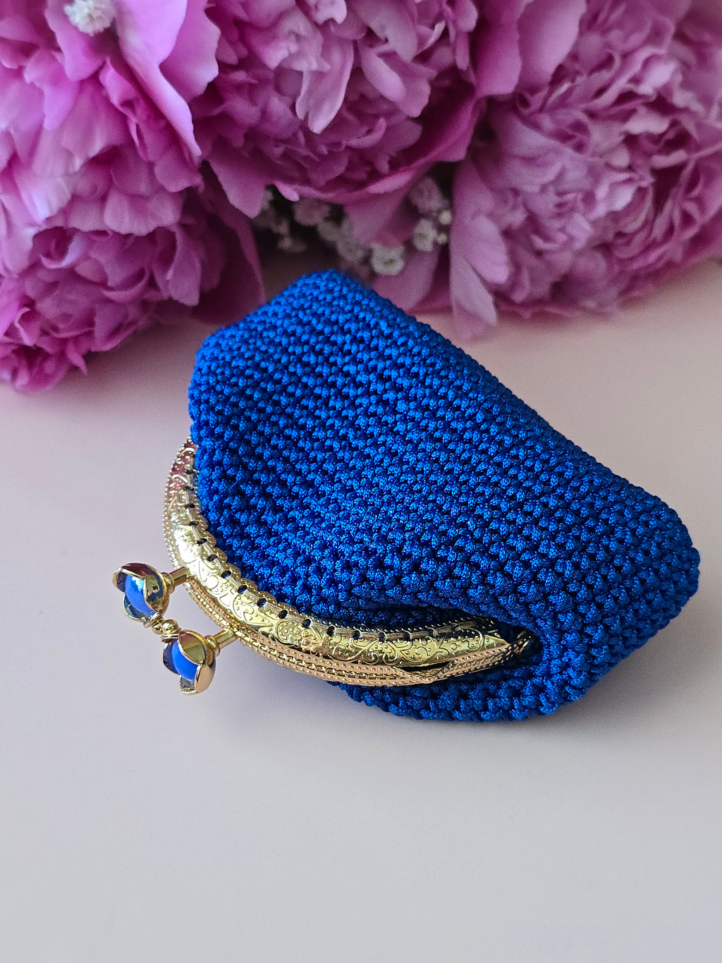 Royal Blue Crochet Coin Purse
