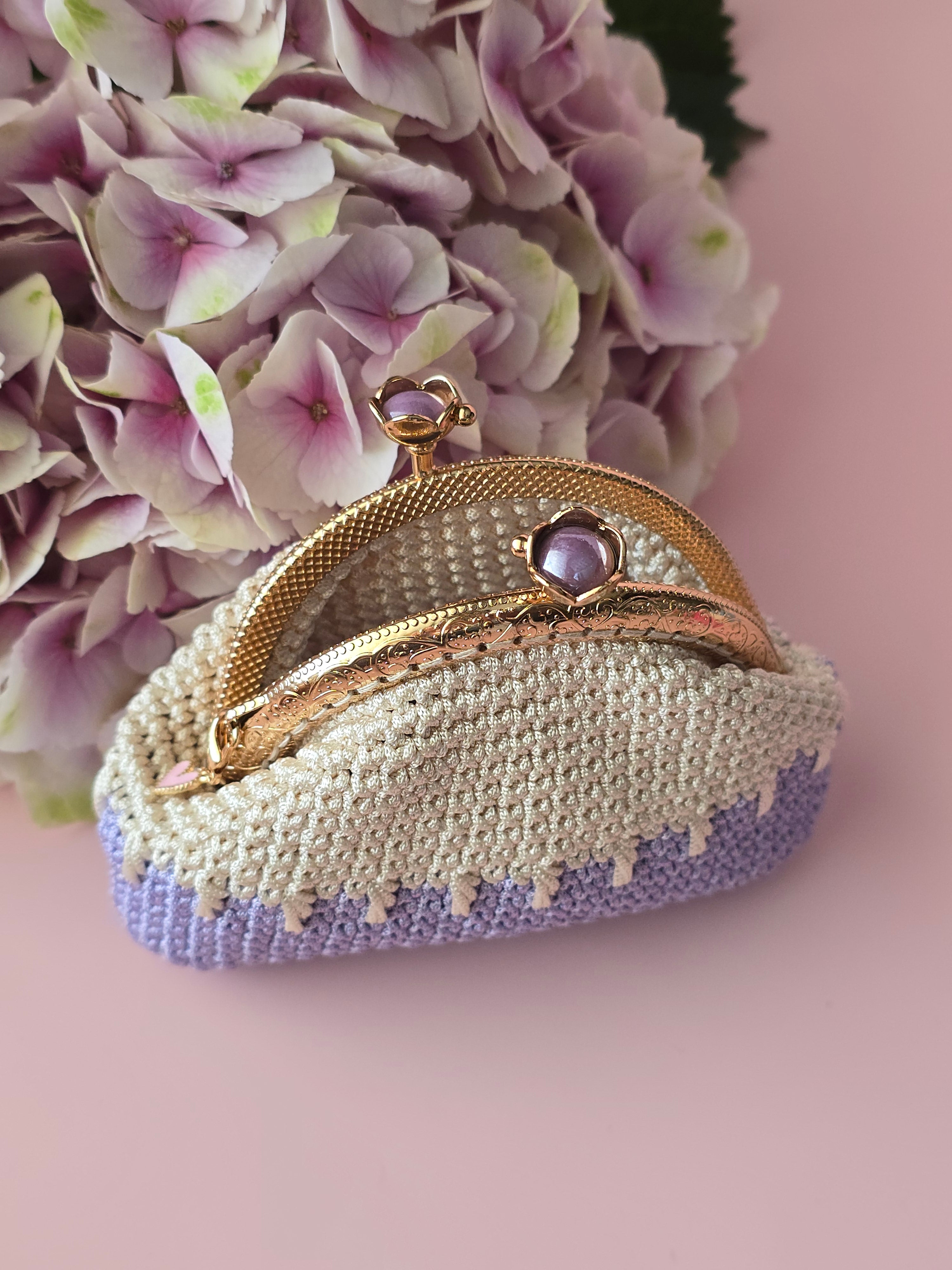 Lavender Cream Coin Purse