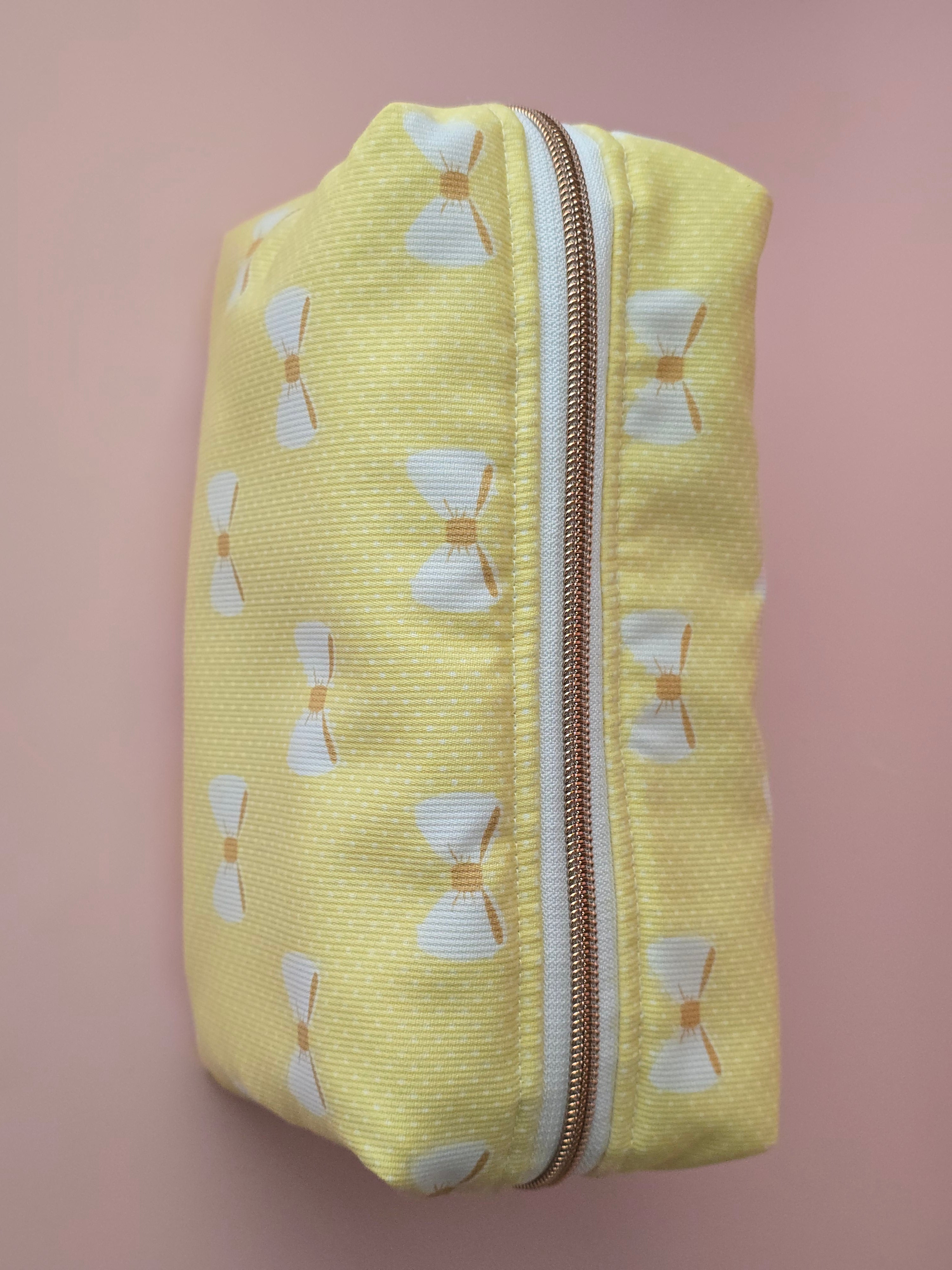 Yellow Bow Cosmetic Bag