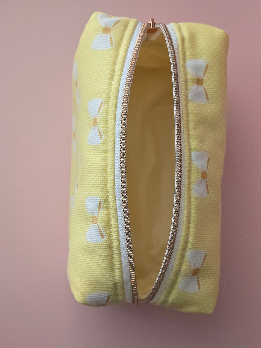 Yellow Bow Cosmetic Bag