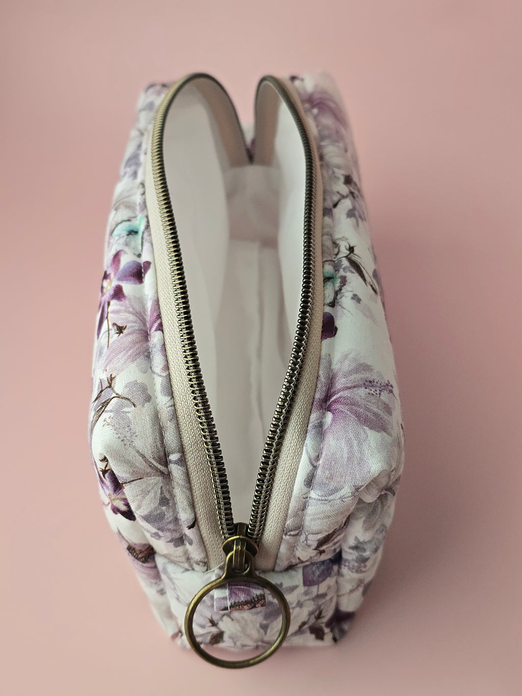 Purple Floral Pencil Case