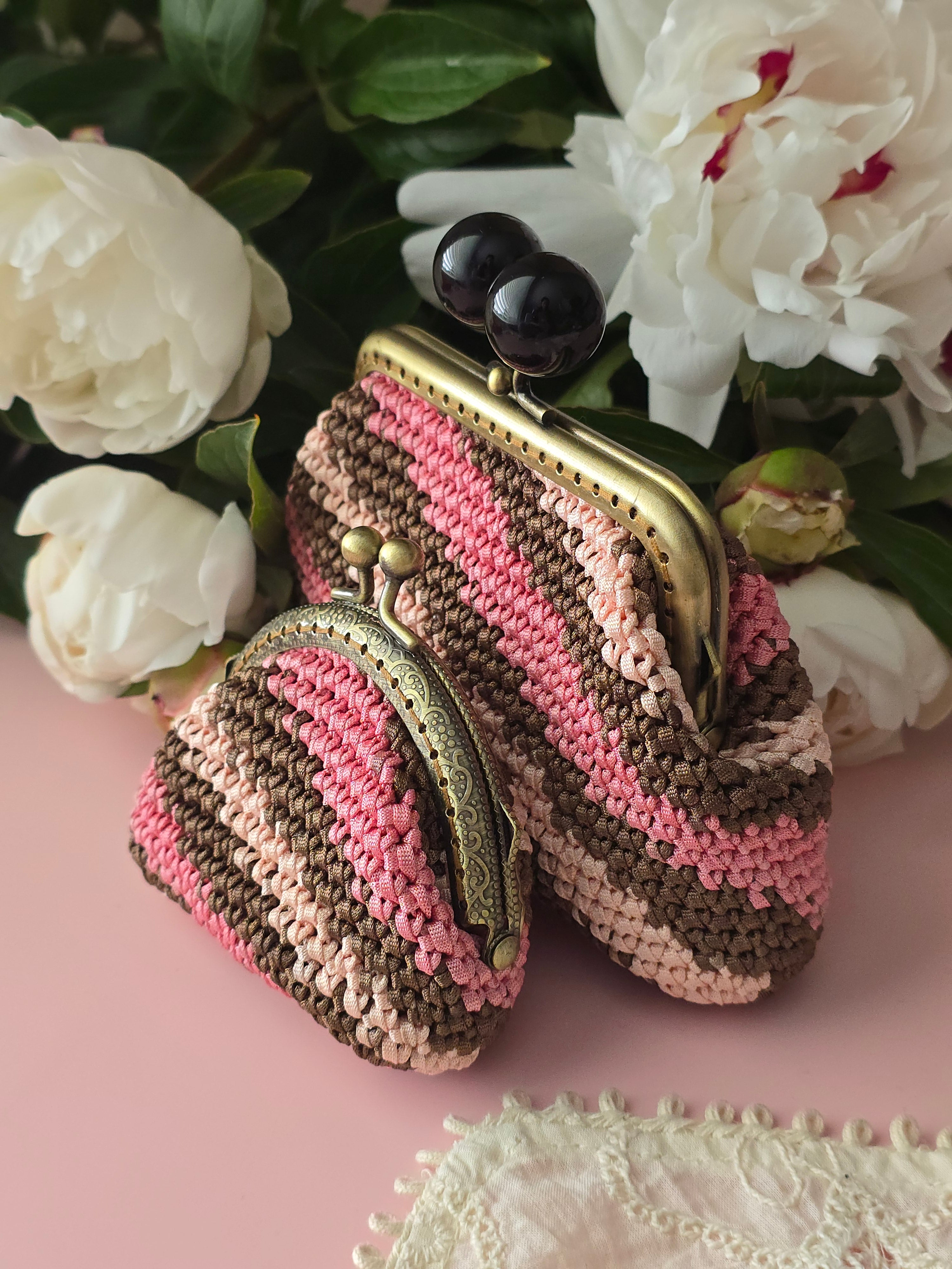 Rosewood Crochet Coin Purse Set