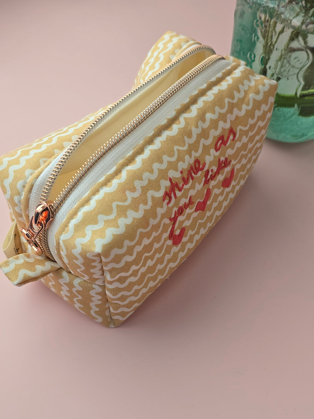 Shine As You Like – Handmade Cosmetic Pouch