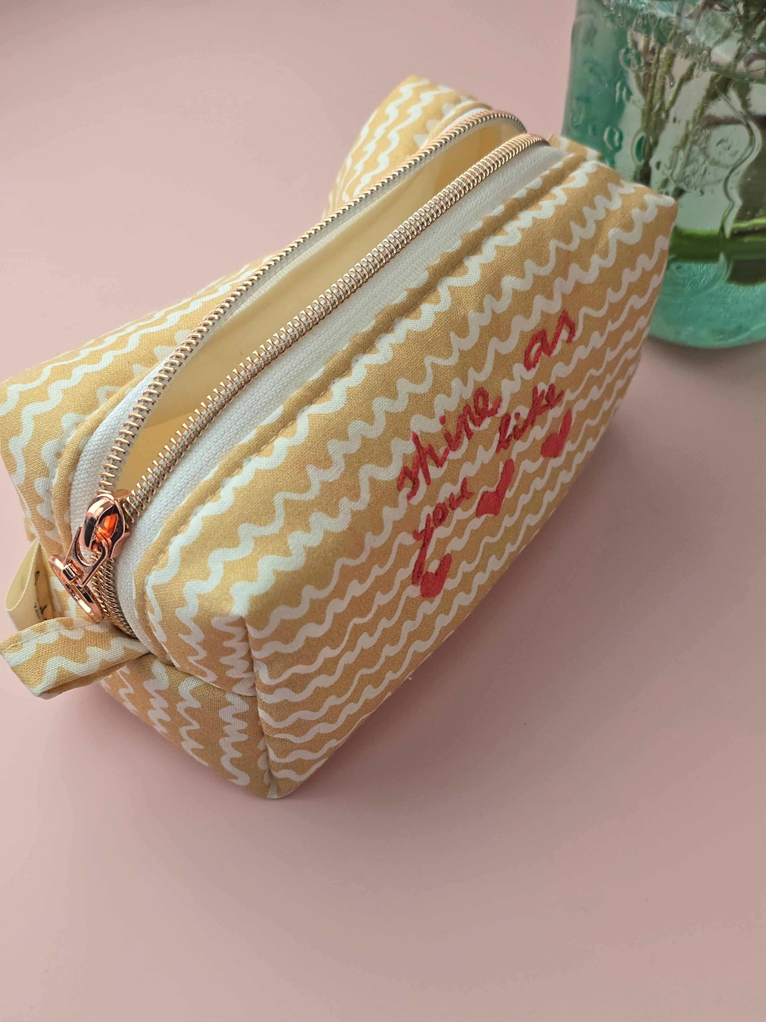 Shine As You Like – Handmade Cosmetic Pouch
