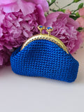 Royal Blue Crochet Coin Purse