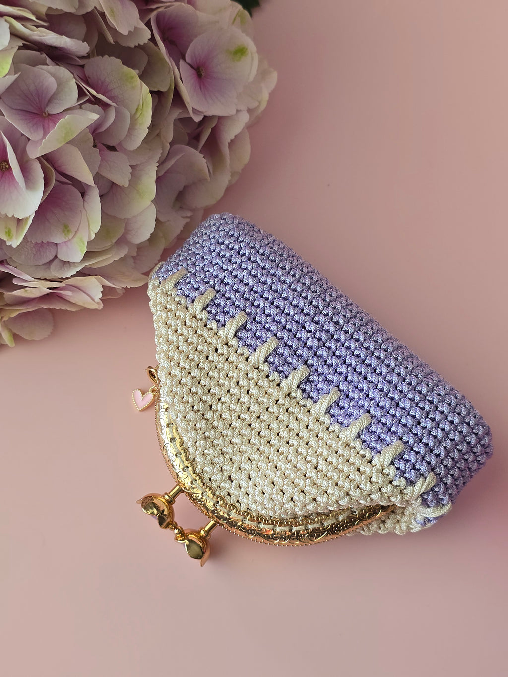 Lavender Cream Coin Purse
