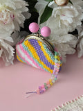 Rainbow Candy Crochet Coin Purse