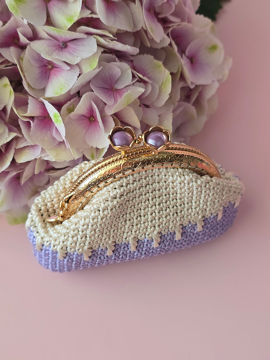 Lavender Cream Coin Purse