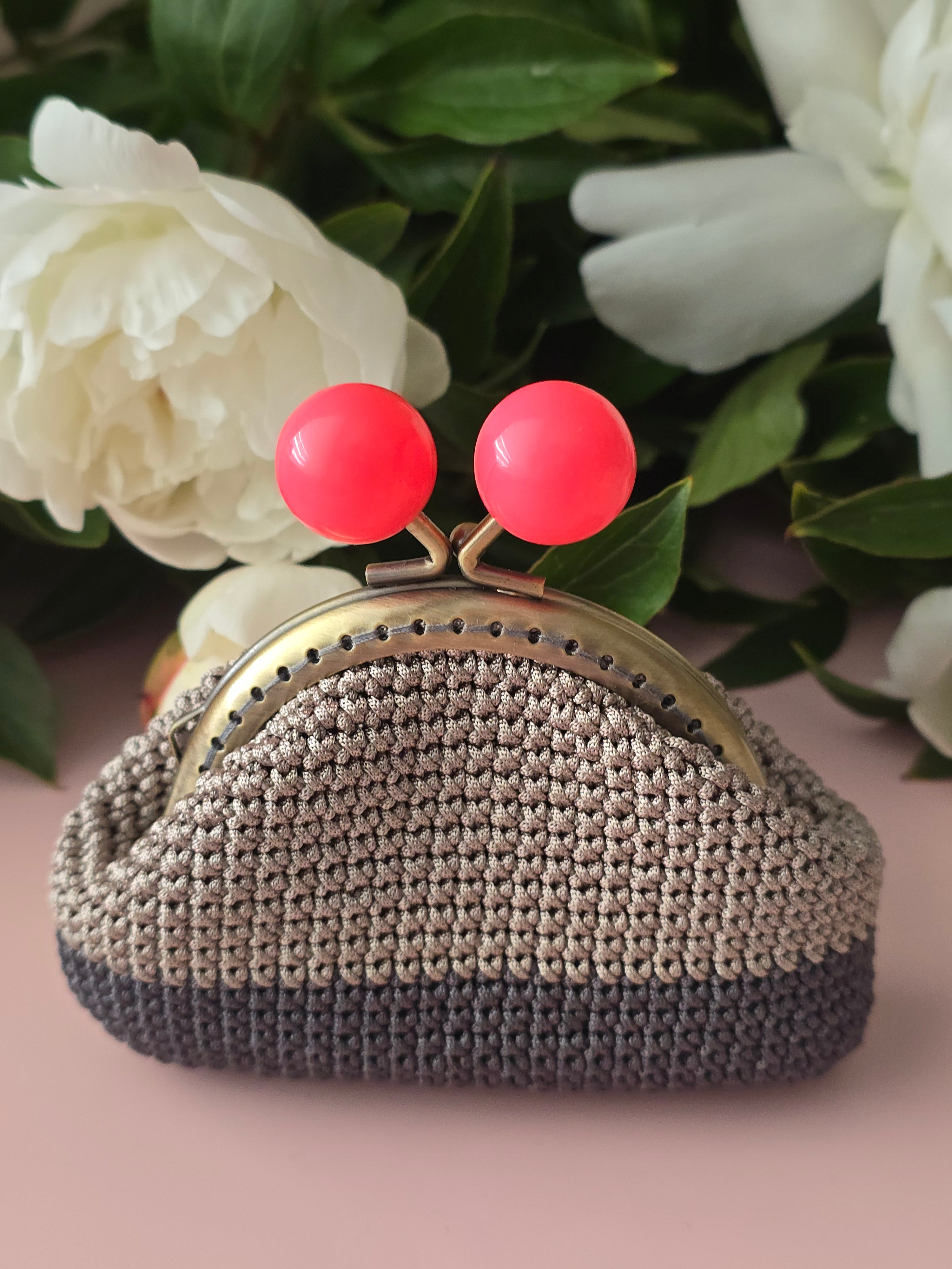 Handmade Crochet Coin Purse with Metal Frame