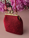 Ruby Crochet Kiss Lock Bag