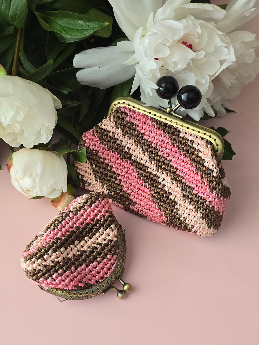 Rosewood Crochet Coin Purse Set