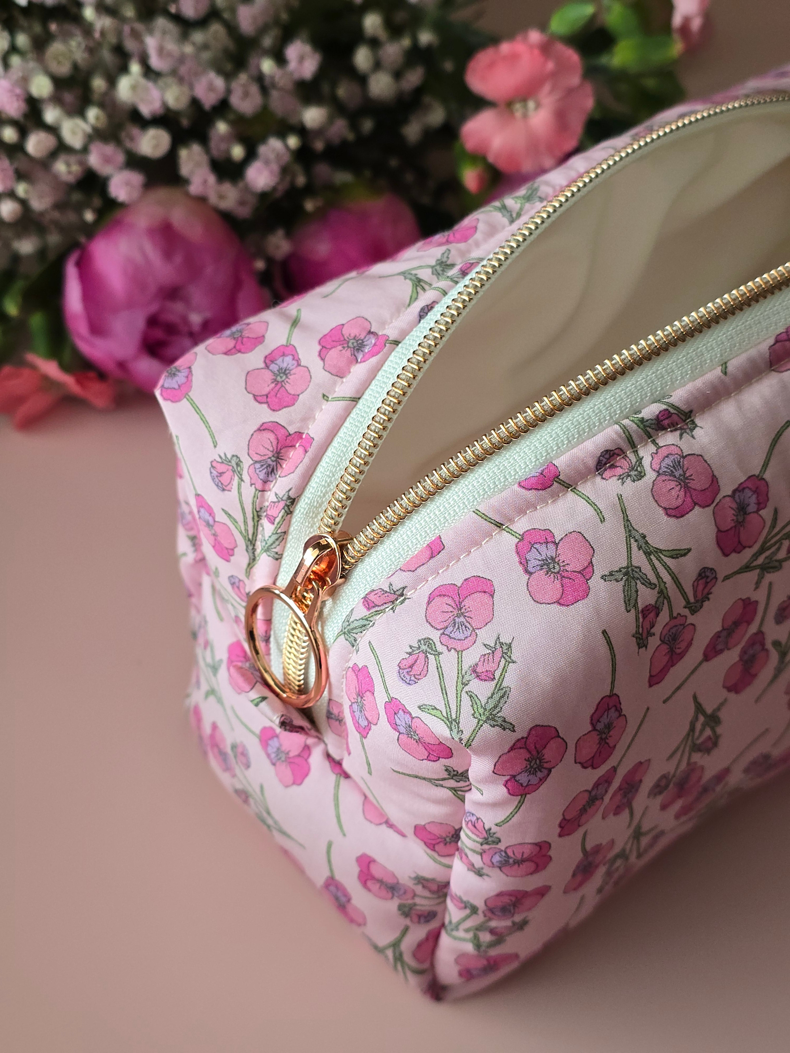 Pink Blossom Zipper Pouch Set 🌸