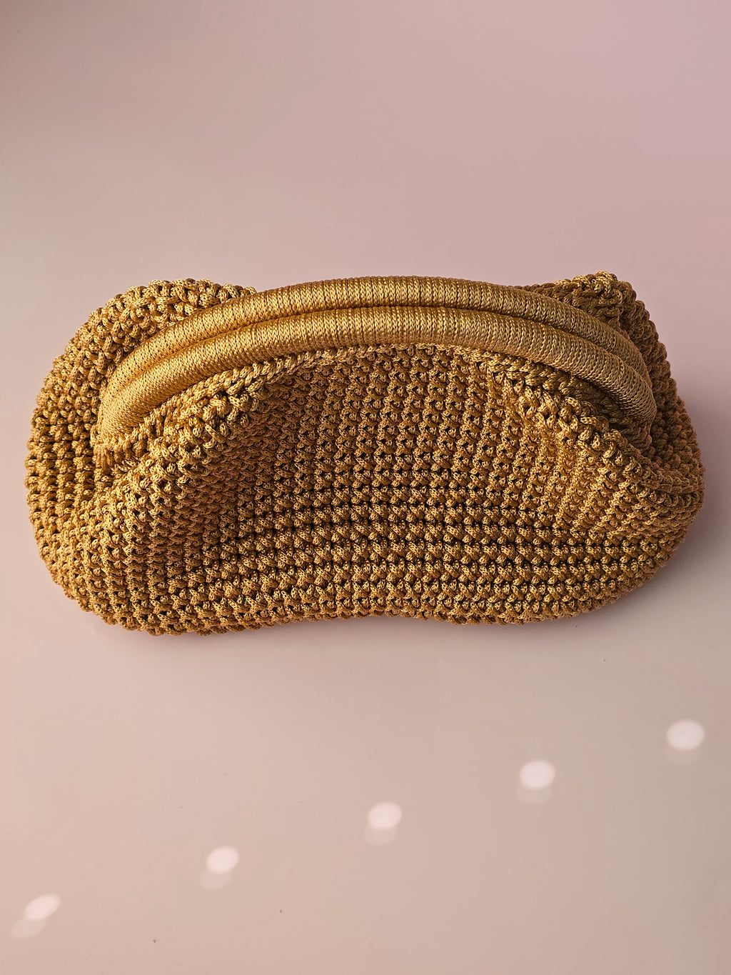 Handmade Crochet Clutch Bag – Camel Brown