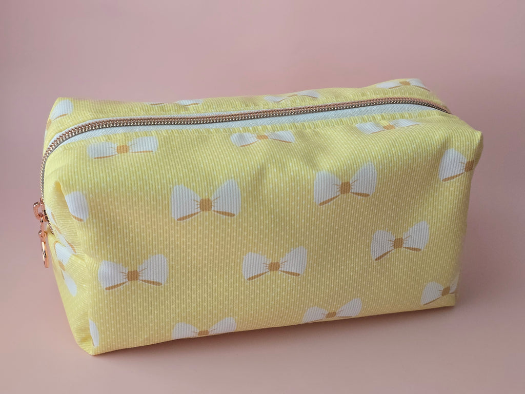Yellow Bow Cosmetic Bag