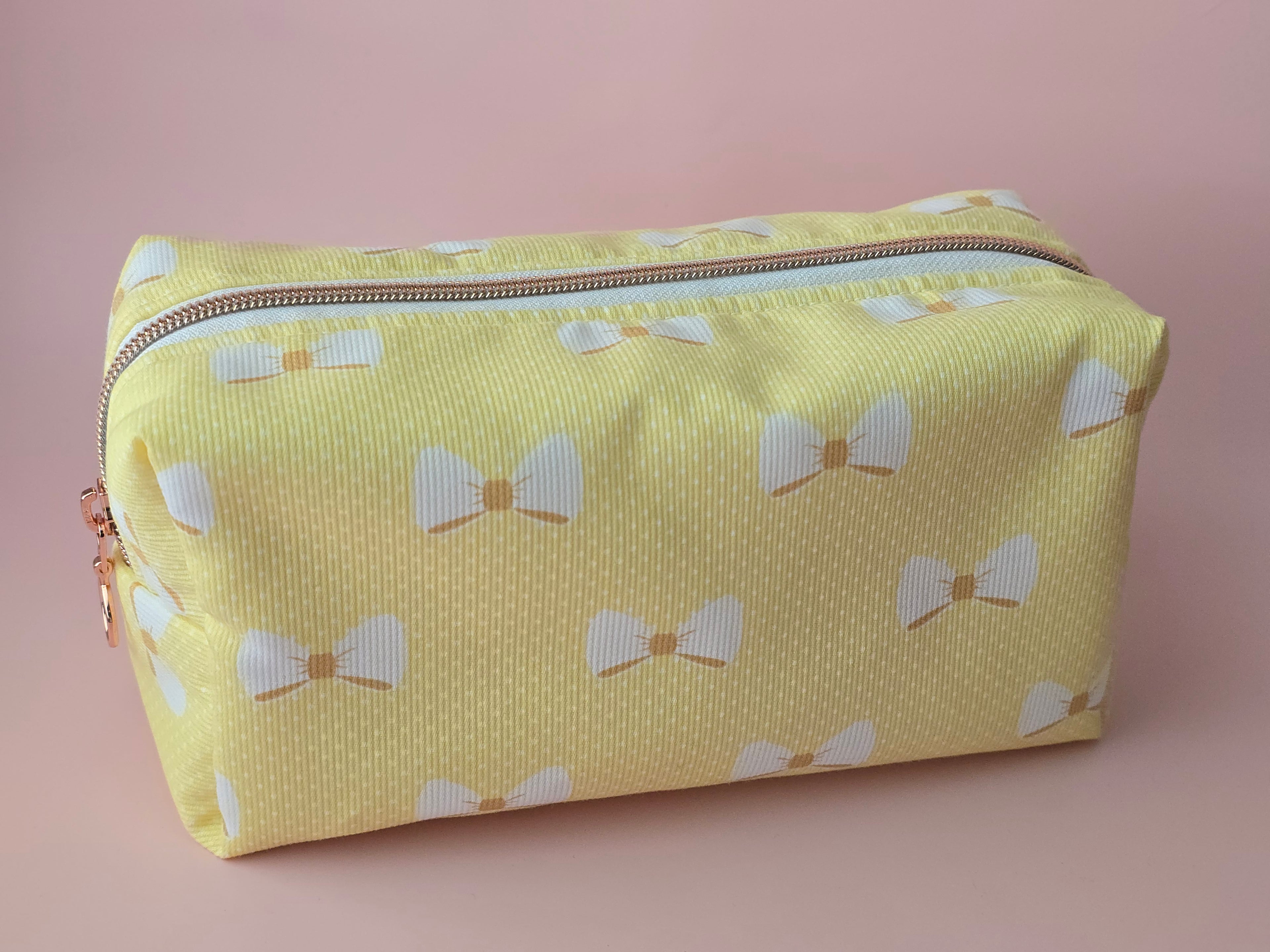 Yellow Bow Cosmetic Bag