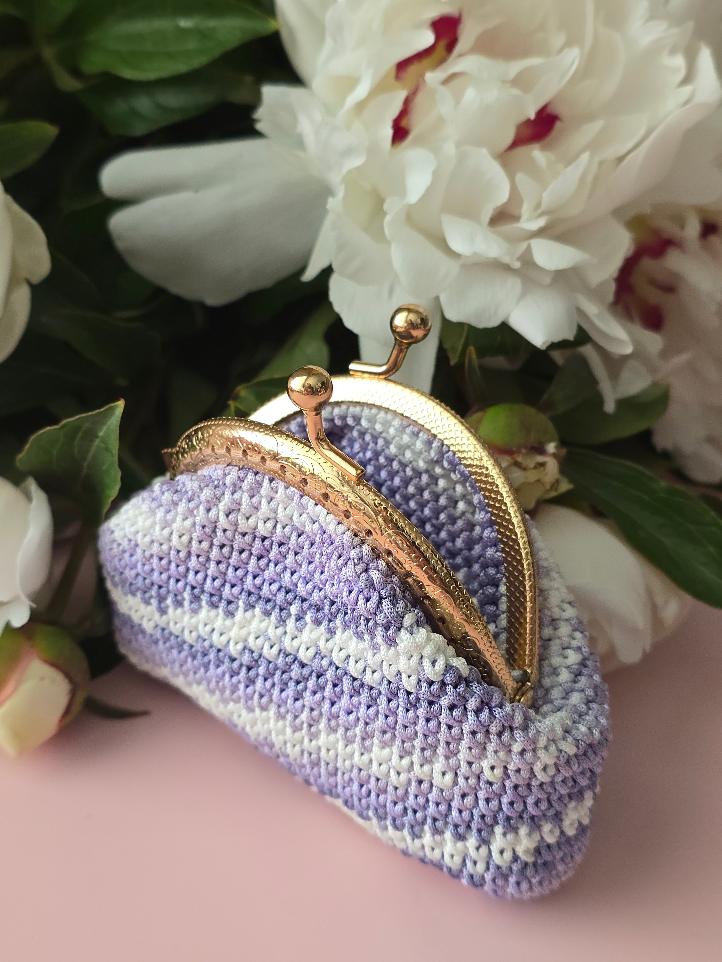 Lavender Crochet Coin Purse