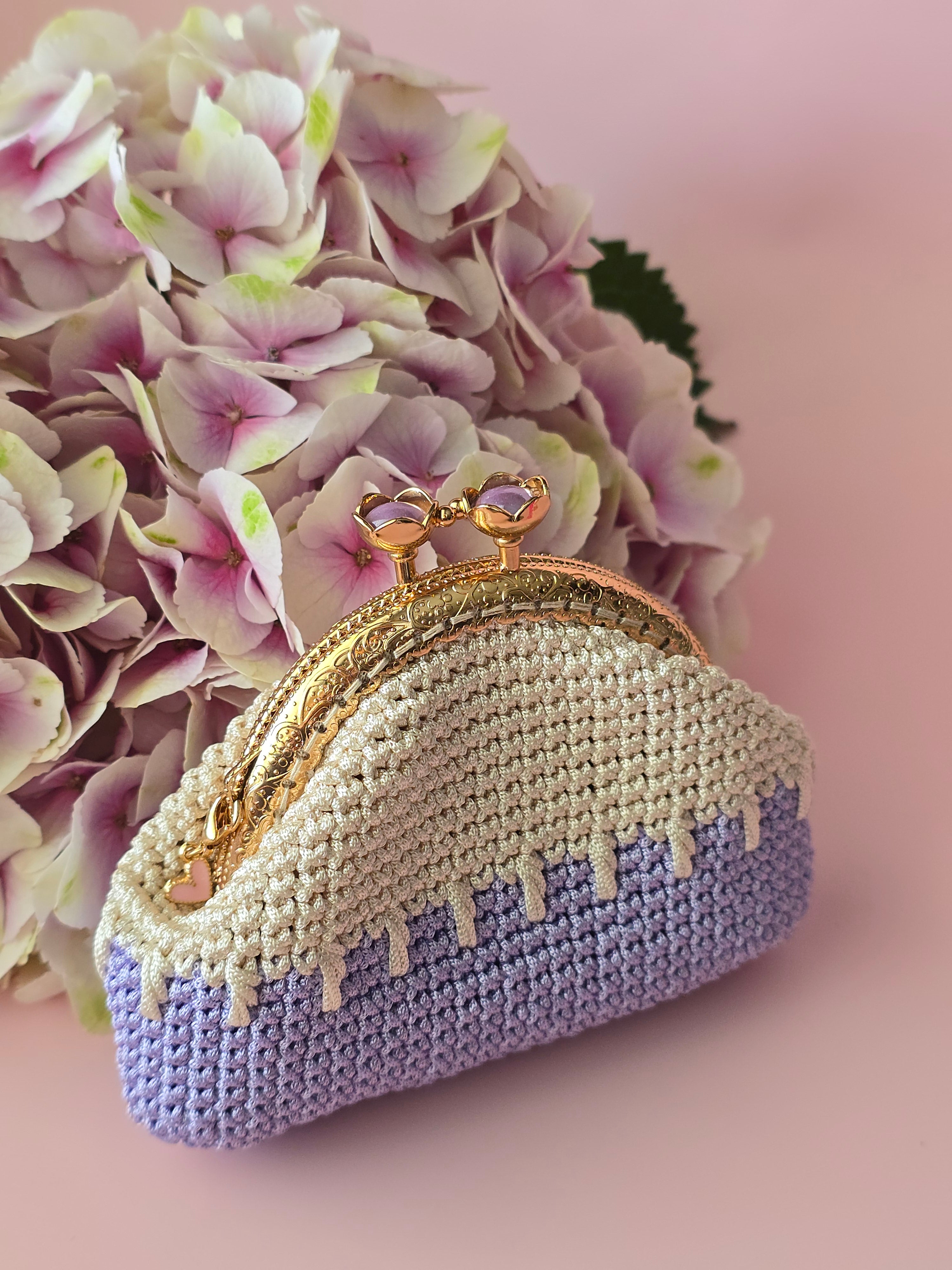 Lavender Cream Coin Purse