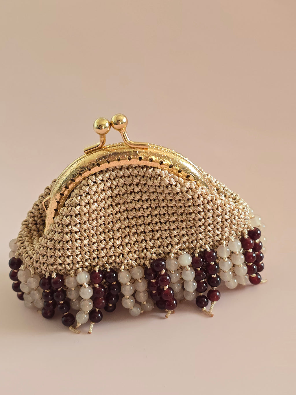 Hand-Woven Beaded Kiss-Lock Pouch