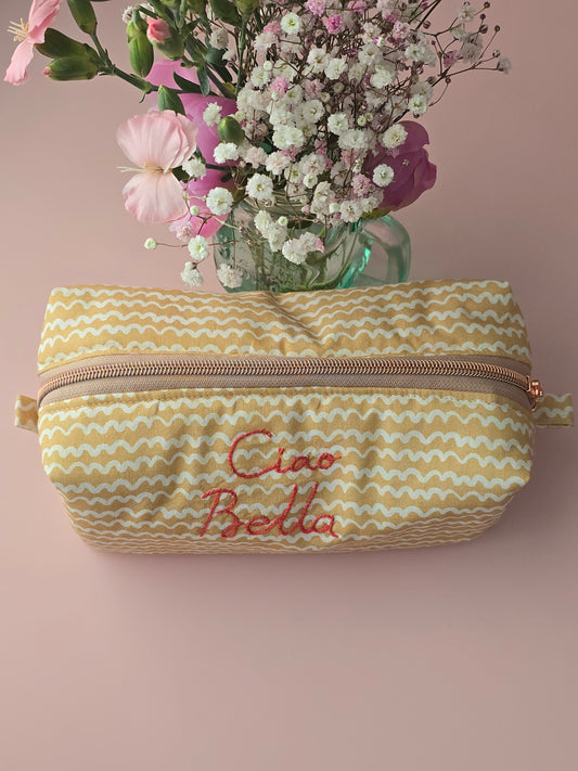 Ciao Bella Cosmetic Pouch – Yellow Waves