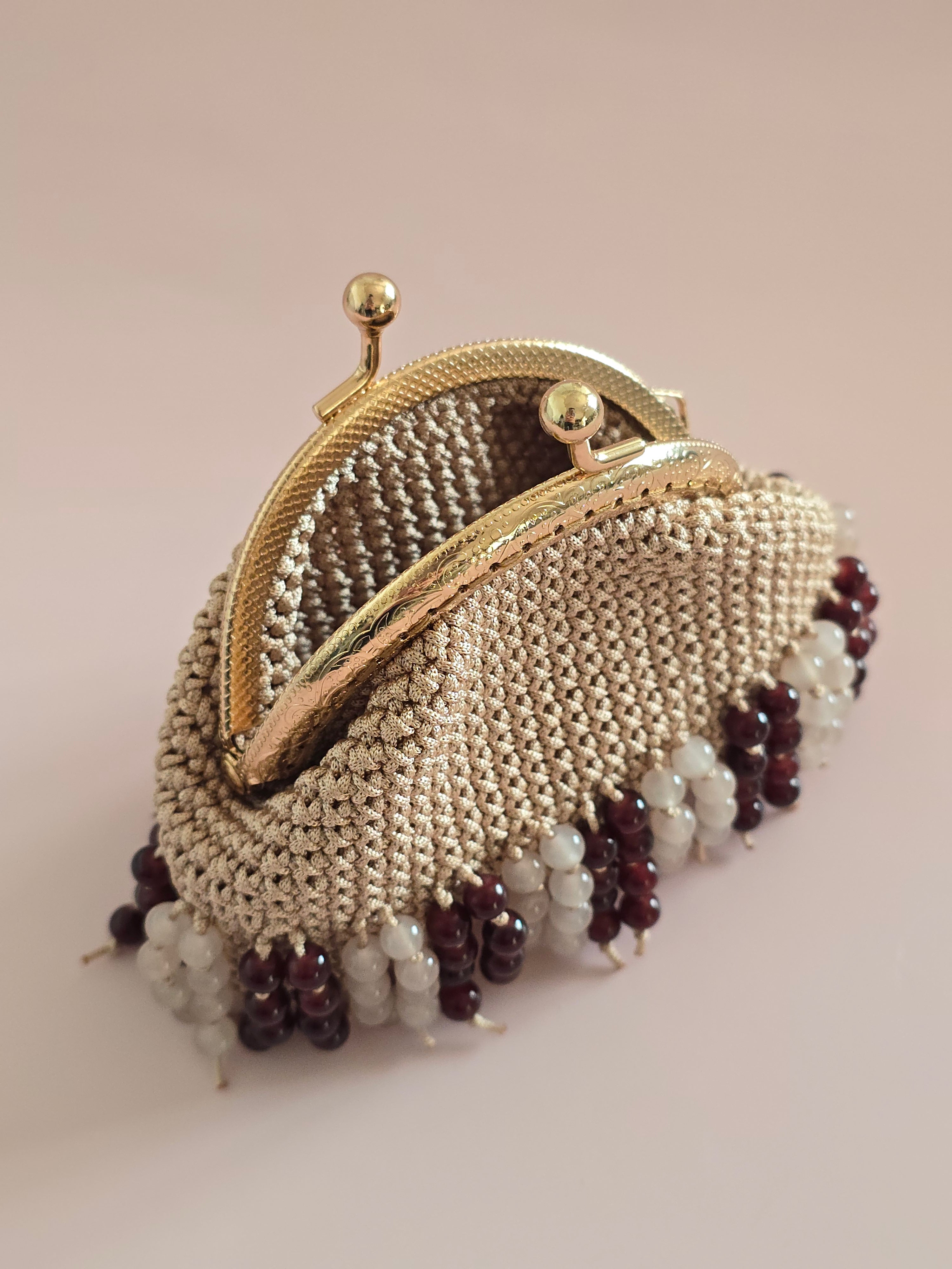 Hand-Woven Beaded Kiss-Lock Pouch
